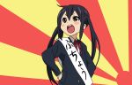  highres imperial_japanese_army k-on! nakano_azusa rising_sun school_uniform siva student_council_president_(female) twintails 