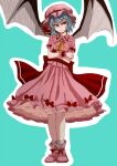  dress non-web_source opagi pink_dress remilia_scarlet ribbon touhou wings 