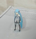 blue_hair closed_eyes closed_mouth hatsune_miku real_life stagking wet wet_clothes