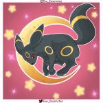 circle evaiscariotes moon pokemon red_eyes simple_background star_(symbol) umbreon 