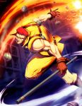  explosive final_fight genzoman gloves grenade grin hat male military muscle rolento scar smile stick street_fighter street_fighter_zero 