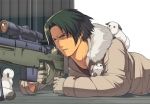  gain_bijou gun hitoya_(kitani) male on_stomach overman_king_gainer rifle scope sniper_rifle weapon 