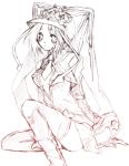  cleavage guilty_gear_2 monochrome stocking valentine_(guilty_gear) 