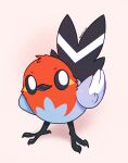  absurdres artist_name bird bloominglynx fletchling full_body highres looking_at_viewer no_humans pokemon pokemon_(creature) simple_background solo white_background 