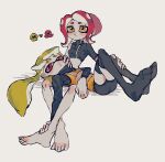  agent_3_(splatoon) agent_8_(splatoon) asymmetrical_sleeves bodysuit closed_mouth high-visibility_vest inkling inkling_girl lime_raimu multiple_girls octarian octoling octoling_girl redhead sleeveless sleeveless_bodysuit splatoon_(series) splatoon_2 splatoon_2:_octo_expansion suction_cups tentacle_hair uneven_sleeves vest yellow_vest 