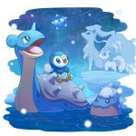  :o afloat alolan_ninetales alolan_vulpix animal_focus bird blue_eyes blue_skin border bright_pupils closed_mouth colored_skin commentary_request dated fangs horns lapras minior minior_(blue_core) minior_(core) multiple_tails night night_sky no_humans open_mouth penguin piplup pokemon pokemon_(creature) shell shooting_star signature single_horn sky snom spheal star_(sky) tail wataame4907 water white_border white_pupils 
