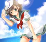  green_eyes hat maki_(artist) maki_(seventh_heaven_maxion) murasa_minamitsu sailor sailor_collar sailor_hat sailor_suit short_hair solo touhou 