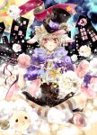  &gt;_&lt; animal_ears bell bow clock hat horns jewelry lee_sun_young mittens necklace original pink_eyes rainbow sheep sheep_ears silver_hair socks star striped striped_socks wand wings x3 