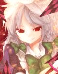  bad_id braid card cards face falling_card floating_card izayoi_sakuya mari_audio red_eyes silver_hair smile smirk solo touhou twin_braids 