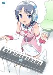  hands headphones idolmaster instrument kawasaki_kazuhiko mizutani_eri silver_hair synthesizer 