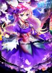 bad_id butterfly colorful gloves hat kazu_(muchuukai) purple_eyes solo touhou umbrella violet_eyes white_gloves yakumo_yukari 