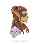 1girl baldur&#039;s_gate baldur&#039;s_gate_3 braid brown_hair closed_eyes closed_mouth cropped_shoulders dungeons_and_dragons gith_(dungeons_and_dragons) hair_bun lae&#039;zel paulina_klime shoulder_plates single_hair_bun solo