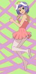  1boy absurdres ballerina crossdressing green_eyes highres james_(pokemon) kamex_nakasho otoko_no_ko pokemon pokemon_(anime) pokemon_(classic_anime) purple_hair team_rocket thigh-highs tutu 