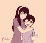 1boy 1girl brother_and_sister long_hair siblings smile spy_x_family yor_briar younger yuri_briar