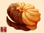  chocolate_doughnut clip_studio_paint_(medium) doughnut food food_focus french_cruller highres kaneko_ryou no_humans original simple_background still_life 