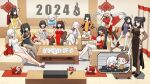  1boy 6+girls absurdres agent_(girls&#039;_frontline) ahoge alchemist_(girls&#039;_frontline) alternate_costume architect_(girls&#039;_frontline) beak_(girls&#039;_frontline) black_hair blush breasts brown_hair chibi china_dress chinese_clothes chinese_new_year commander_(girls&#039;_frontline) cup dinergate_(girls&#039;_frontline) double_bun dreamer_(girls&#039;_frontline) dress drinking executioner_(girls&#039;_frontline) frills gager_(girls&#039;_frontline) gaia_(girls&#039;_frontline) girls_frontline hair_bun hair_over_one_eye happy_new_year hebai_xiaochuan highres hunter_(girls&#039;_frontline) intruder_(girls&#039;_frontline) judge_(girls&#039;_frontline) large_breasts long_hair low_twintails medium_breasts medium_hair multicolored_hair multiple_girls new_year ouroboros_(girls&#039;_frontline) pink_eyes sangvis_ferri scarecrow_(girls&#039;_frontline) short_hair sidelocks small_breasts streaked_hair tea teacup teapot thigh-highs twintails very_long_hair 