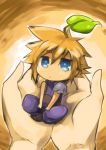  blonde_hair chibi cloud_strife final_fantasy final_fantasy_vii leaf meru pikmin short_hair spiked_hair 