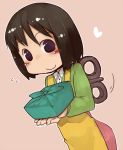  1girl black_hair blush heart masha nichijou obentou shinonome_nano short_hair smile solo violet_eyes winding_key 