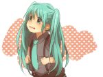  aqua_eyes aqua_hair bad_id child clenched_hands fists hatsune_miku heart long_hair necktie solo suspenders tears tomo_(sjim) twintails very_long_hair vocaloid 