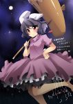  animal_ears autumn_(artist) barefoot black_hair brown_eyes bunny_ears bunny_tail inaba_tewi mallet rabbit_ears solo tail touhou 