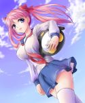  izumo_(pixiv362913) large_breasts pink_hair saki school_uniform serafuku stocking thighhighs 