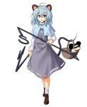  animal_ears blue_eyes blue_hair censored disney identity_censor mickey_mouse mouse_ears mouse_tail nazrin pointless_censoring tail touhou 