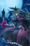  blazblue blonde_hair dress gii gothic_lolita hair_ribbon highres lolita_fashion long_hair nago nyath rachel_alucard ribbon twintails vampire 