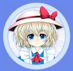  blue_eyes blush chagu hat highres kana_anaberal ribbon short_hair smile solo touhou touhou_(pc-98) 