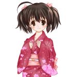  brown_eyes japanese_clothes kimono long_hair macla to_heart_2 twintails yukata yuzuhara_konomi 