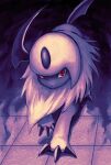  1other absol bad_id bad_pixiv_id body_fur claws closed_mouth horns looking_at_viewer no_humans ooki1089 pokemon pokemon_(creature) red_eyes shadow single_horn tail tile_floor tiles white_fur 