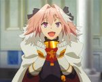  androgynous astolfo_(fate) fang fate/apocrypha fate_(series) knight non-web_source otoko_no_ko pink_hair skin_fang 