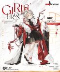  1girl 2024 animal_ear_fluff animal_ears asymmetrical_legwear bare_shoulders black_dress black_footwear black_gloves branch card character_name chinese_new_year chinese_zodiac commentary company_name copyright_name cui_pi_zha_xia_qiu dress english_commentary erma_(girls&#039;_frontline) erma_(hazy_fragrance)_(girls&#039;_frontline) eyeliner feet fingernails footwear_request full_body fur_shawl girls_frontline gloves griffin_&amp;_kryuger grin hair_bun hair_ornament hairpin heel_pop highres holding holding_key jacket key leg_tattoo long_sleeves looking_at_viewer makeup off_shoulder official_alternate_costume official_art pantyhose partially_fingerless_gloves rabbit rabbit_ears red_eyeliner red_jacket red_nails second-party_source shawl short_hair single_leg_pantyhose sleeveless sleeveless_dress smile snow snowman socks solo standing standing_on_one_leg star_(symbol) string stuffed_animal stuffed_toy tattoo too_many turtleneck_dress uneven_legwear weapon_case white_background white_hair white_pantyhose white_socks wide_sleeves year_of_the_rabbit yellow_eyes 