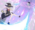  aho ba_gua battle broom danmaku hat highres kirisame_marisa mini-hakkero multiple_girls nazrin sky spell_card touhou undefined_fantastic_object witch_hat 