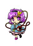  chibi duplicate komeiji_satori purple_hair short_hair socha solo touhou transparent_background violet_eyes 