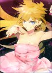  blonde_hair blue_eyes earrings jewelry nail_polish panty_&amp;_stocking_with_garterbelt panty_(character) panty_(psg) smile solo zis 
