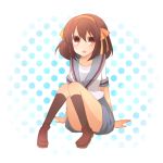  brown_hair hair_ribbon hairband kinokosuke ribbon school_uniform short_hair suzumiya_haruhi suzumiya_haruhi_no_yuuutsu 