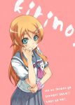  kouji_(campus_life) kousaka_kirino long_hair orange_hair ore_no_imouto_ga_konna_ni_kawaii_wake_ga_nai school_uniform serafuku 