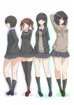  4girls amagami ayatsuji_tsukasa full_body legs minato_satoi multiple_girls nakata_sae nanasaki_ai school_uniform tanamachi_kaoru thighhighs 