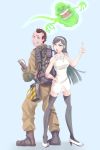  boots crossover dress ghost_busters ghost_trap ghostbusters hairband high_heels jumpsuit kumashiro_maya peter_venkman proton_pack seikimatsu_occult_gakuin shoes slimer thighhighs 