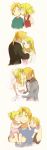  bridal_veil carrying cheek_kiss couple dress edward_elric elbow_gloves forehead_kiss fullmetal_alchemist gloves highres if_they_mated kiss ponytail riru veil wedding_dress wink winry_rockbell young 
