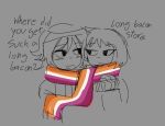 hollie_hawkes kim_pine lesbian_flag long_bacon scarf scott_pilgrim yuri
