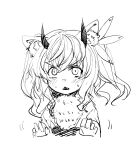  animal_ears demon_girl demon_horns dog_ears dog_nose furry furry_female greyscale horns mamayuyu monika_(mamayuyu) monochrome non-web_source white_fur 