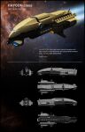  3d absurdres advanced_ship_(eve_online) black_border border commentary concept_art english_text eve_online flying from_side glowing hauler_(eve_online) highres military_vehicle multiple_views nebula no_humans original outdoors realistic reference_sheet science_fiction shantonian sky space spacecraft star_(sky) starry_sky tech_2_ship_(eve_online) thrusters 