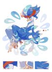  1other auko beak bird blue_eyes color_guide commentary_request duck feathers highres looking_at_viewer no_humans pokemon pokemon_(creature) pokemon_sv quaquaval simple_background smile white_background 