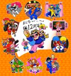  18-volt 6+boys 6+girls 9-volt absurdres alien ana_(warioware) ashley_(warioware) black_hair blue_eyes blue_hair blue_shirt cat cheerleader cloak demon dog double_bun dr._crygor dress dribble_(warioware) facial_hair food goggles goggles_on_headwear hair_bun hair_ornament heart heart_hair_ornament helmet highres holding hoshi_(star-name2000) jimmy_p jimmy_t kat_(warioware) master_mantis mike_(warioware) mona_(warioware) multiple_boys multiple_girls mustache orange_hair orbulon pants penny_crygor pink_pants red_(warioware) red_dress red_eyes robot shirt skirt smile spitz twintails wario warioware warioware:_smooth_moves white_skirt wii_remote young_cricket 