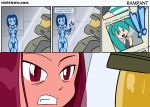  1boy 2girls comic cortana halo_(game) hatsune_miku josue_pereira master_chief nerf_now!! panties striped striped_panties vocaloid 