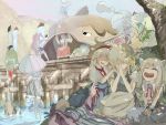  alice_margatroid carrying catfish cirno everyone fish flandre_scarlet hakurei_reimu handstand hong_meiling ibuki_suika izayoi_sakuya kirisame_marisa koakuma kochiya_sanae konpaku_youmu konpaku_youmu_(ghost) multiple_girls namazu parasol patchouli_knowledge pointing praying reisen_udongein_inaba remilia_scarlet shade shaded_face shoulder_carry standing_on_shoulder tokoroten_(hmmuk) touhou umbrella 