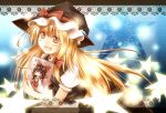  blonde_hair bow brown_eyes brown_hair hair_bow hakurei_reimu hat heart kirisame_marisa magazine open_mouth shirayuki_mutsumi star touhou witch_hat yellow_eyes 