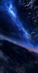  absurdres city_lights clouds commentary from_above highres horizon hoshikage_syo milky_way mountain night night_sky no_humans ocean original outdoors scenery sky sparkle star_(sky) starry_sky 