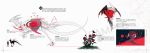  absurdres chinese_text creature dinosaur flower grass highres kamikiririp leaf original red_flower red_rose reference_sheet rose size_difference white_background wings 